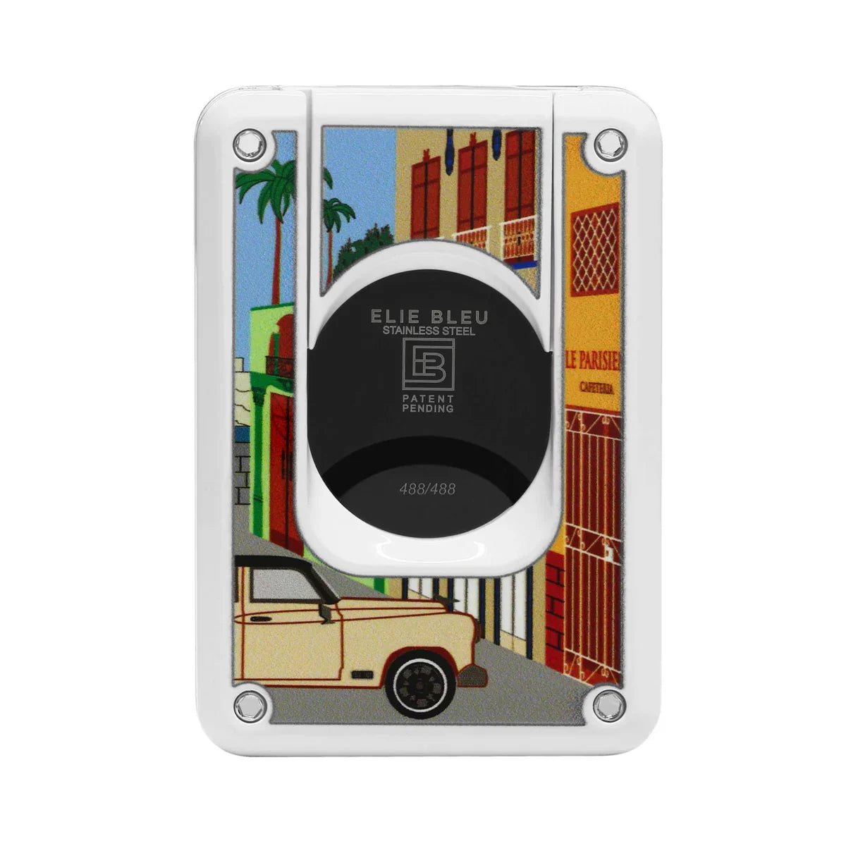 Elie Bleu - C4 Cigar Cutter Casa C - a Black Blade White Lacquer