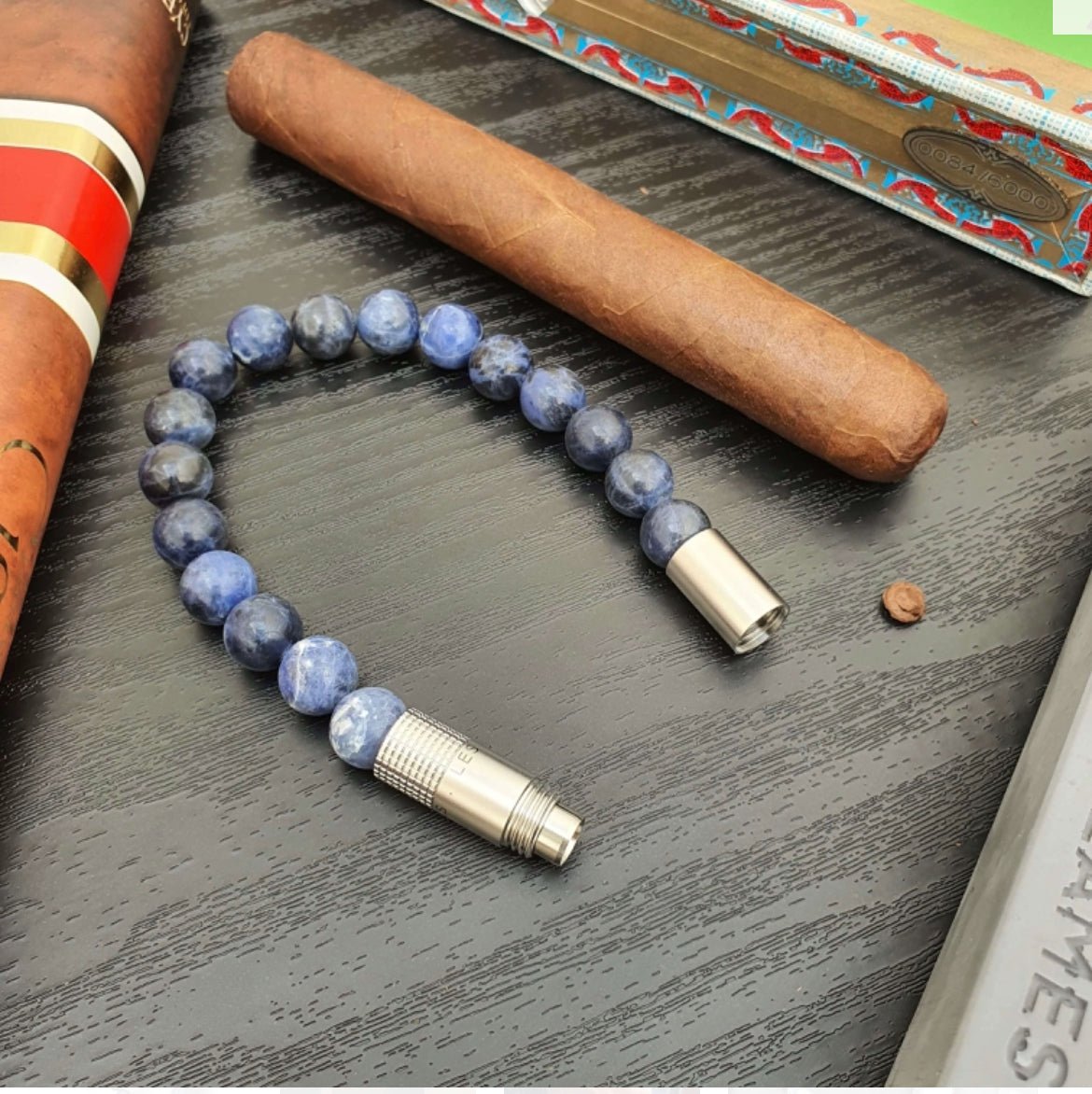 Cigar Punch Bracelet - Sodalite by Les Fines Lames - CIGAR VAULT