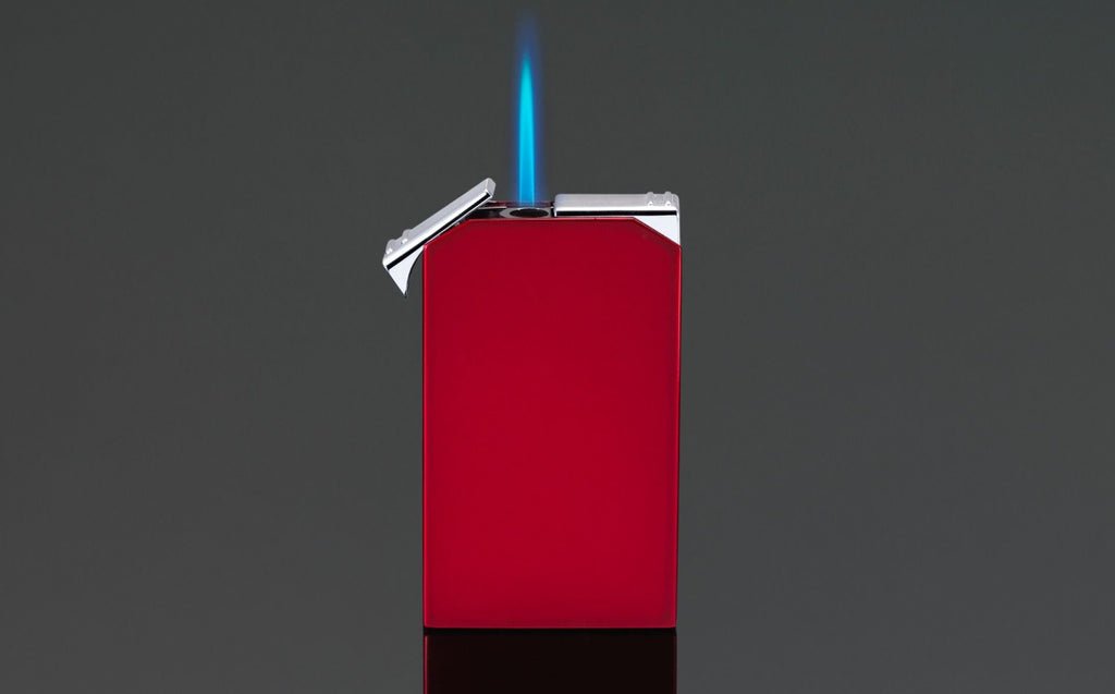 SIGLO TWIN FLAME LIGHTER BURGUNDY - CIGAR VAULT