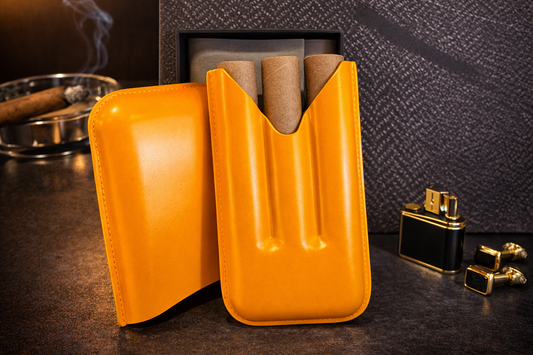 Siglo Leather Three Cigar Case