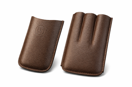Cigar Vault 3 Cigar Leather Case Holder
