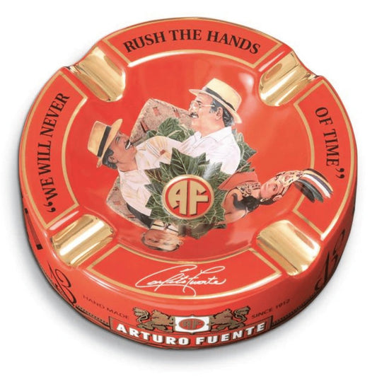 Red Arturo Fuente Hands of Time Ceramic Ashtray - CIGAR VAULT