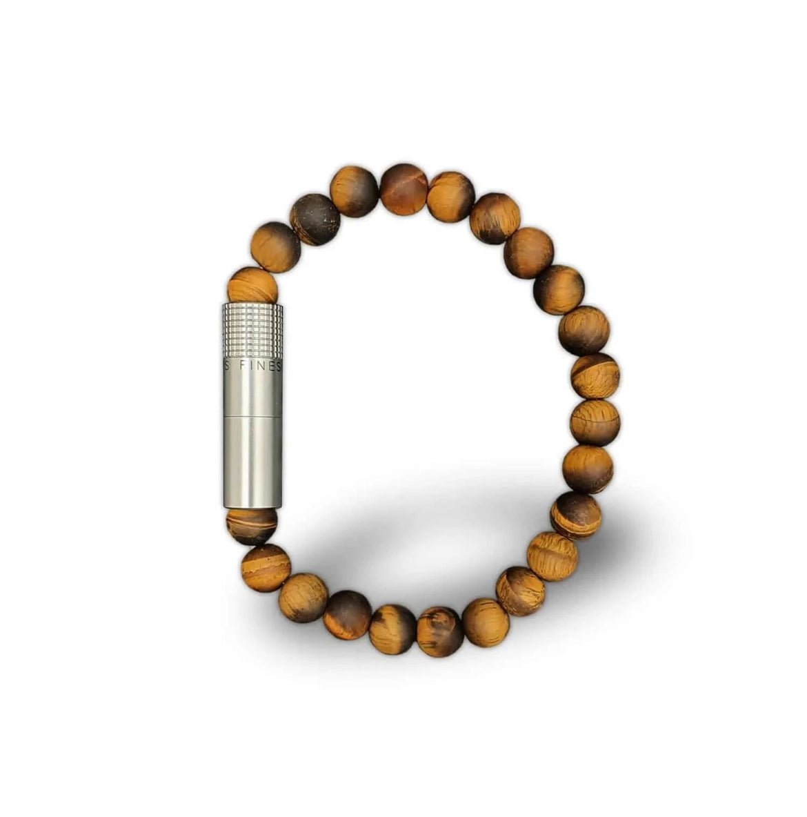 Cigar Punch Bracelet "Connoisseur" Matte Tiger Eye by Les Fines Lame