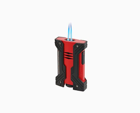 DÉFI XXTRÊME MAT BLACK AND RED LIGHTER - CIGAR VAULT