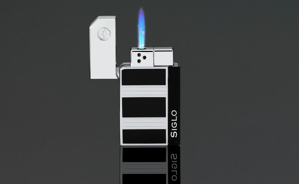 SIGLO CHROME LIGHTER HIGH ALTITUDE OBSIDIAN CHROME - CIGAR VAULT